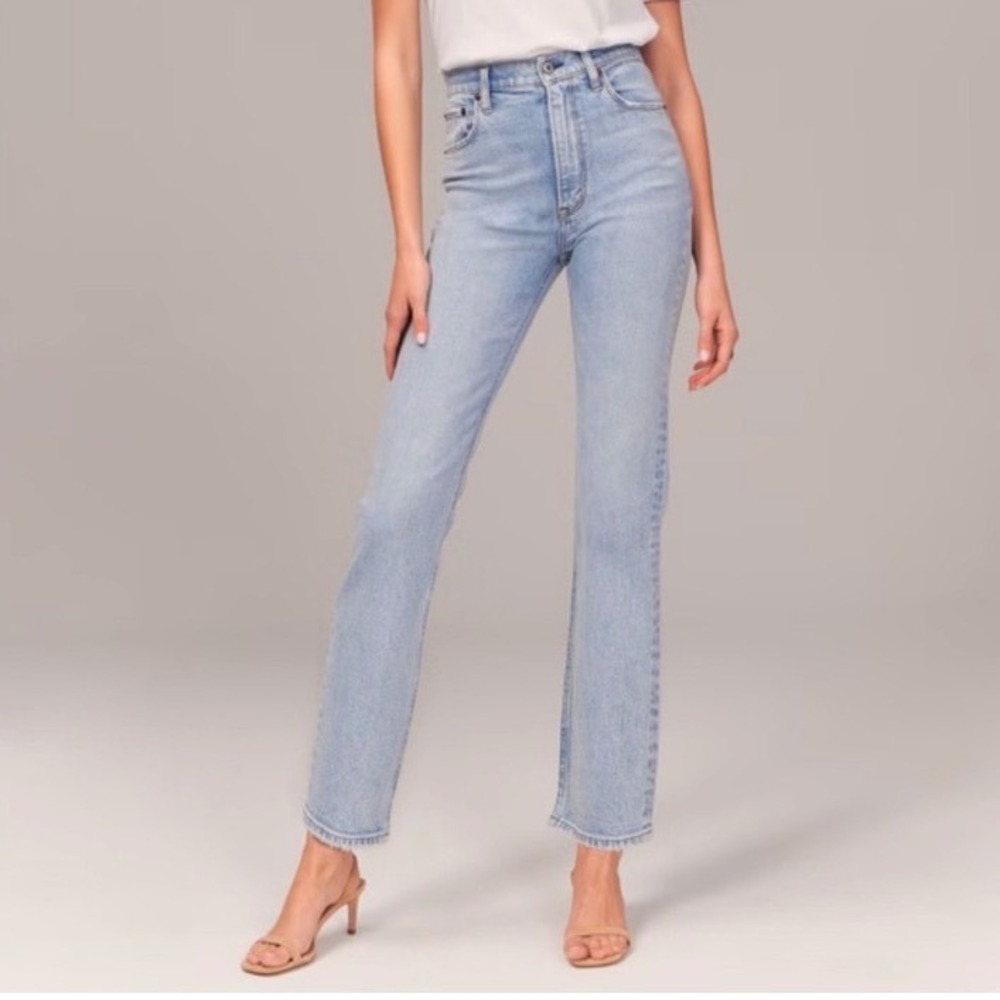 Abercrombie & Fitch Curve Love 90s Slim Straight Ultra High Rise Jeans 26 2XL
